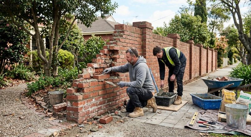 Brick Fence Repair in Gainesville, GA