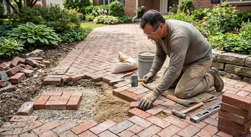 Brick Hardscape Repair in Gainesville, GA