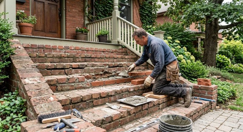 Brick Stairs Repair in Jefferson, GA