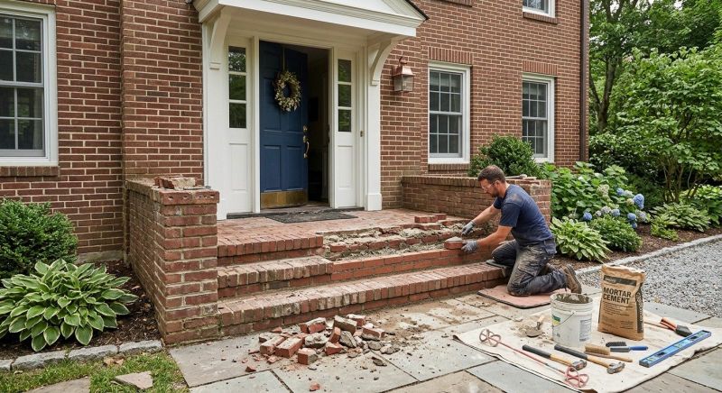 Brick Steps Repair in Gainesville, GA