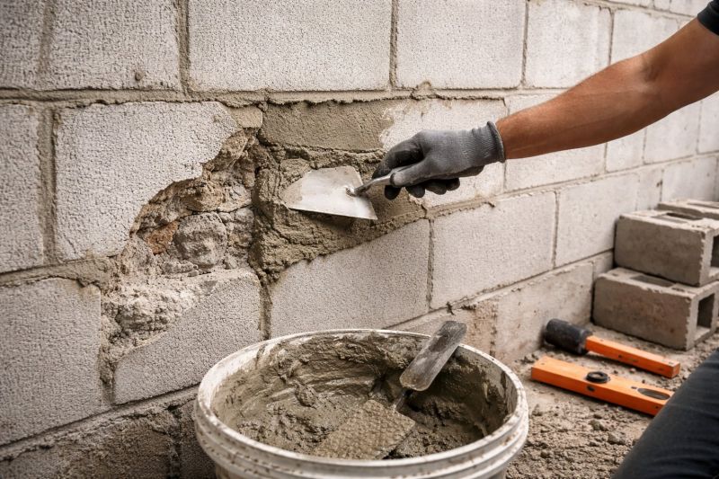 Cinder Block Wall Repair in Cleveland, GA