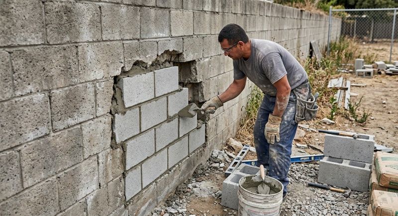 Concrete Block Repair in Buford, GA