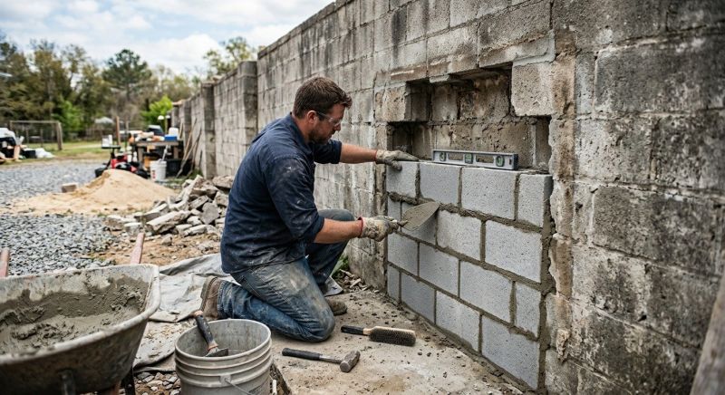 Concrete Block Repair in Buford, GA
