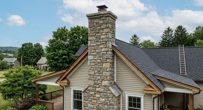 Stone Chimney Installation in Hall County, GA