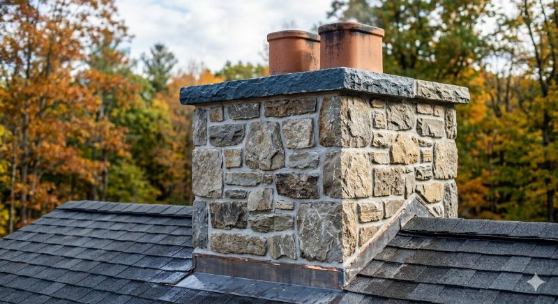 Stone Chimney Installation in Hoschton, GA