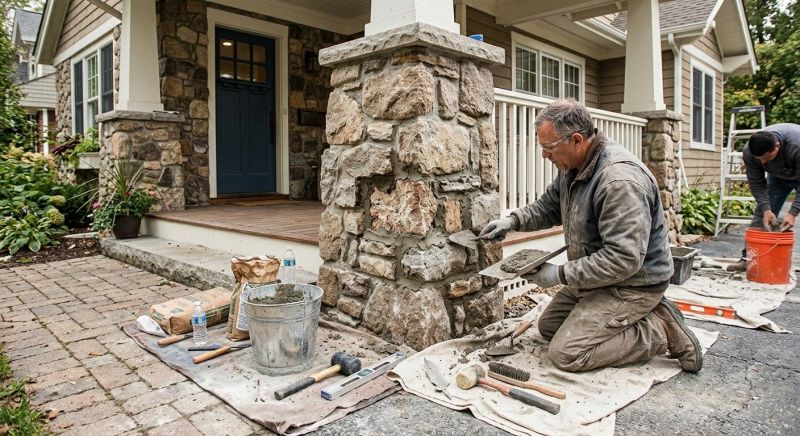 Stone Column Repair in Gainesville, GA