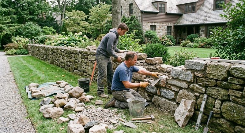Stone Wall Repair in Cumming, GA