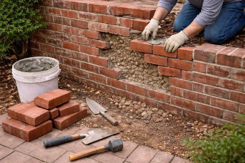 Stone Wall Repair in Maysville, GA