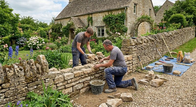 Stone Wall Repair in Cumming, GA